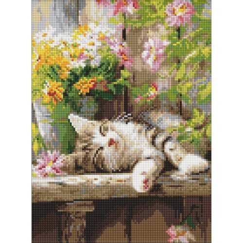 Алмазна мозаїка - Муркотливий сон ©art_selena_ua