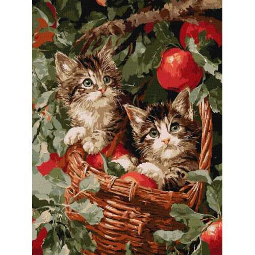 Картина за номерами - Коти у кошику ©art_selena_ua