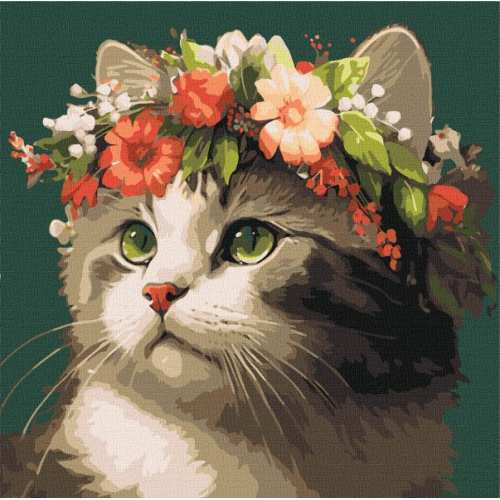 Картина за номерами - Весняний вінок ©art_selena_ua