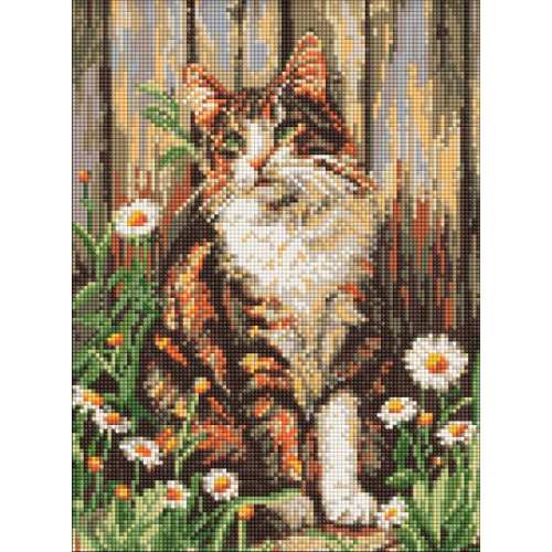 Алмазна мозаїка - Погляд милого кота ©art_selena_ua