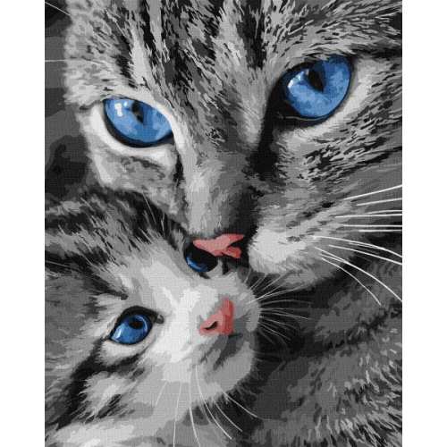 Картина за номерами - Муркотлива мама ©art_selena_ua