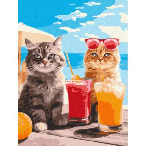 Картина за номерами - Котики на відпочинку ©art_selena_ua