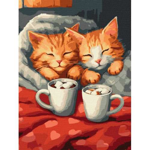Картина за номерами - Закохані коти ©art_selena_ua