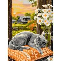 Картина за номерами - Котячий сон ©art_selena_ua