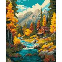 Картина за номерами - Осінь над потоком ©art_selena_ua