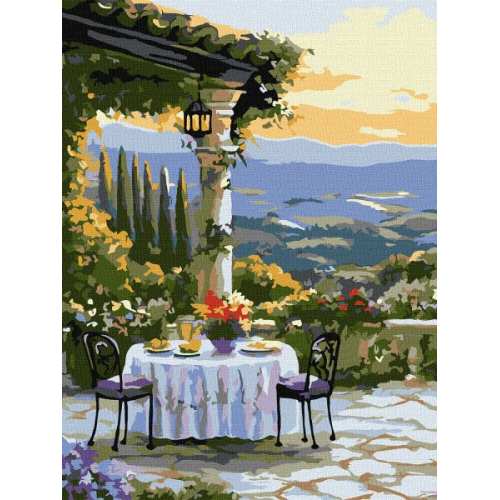 Картина за номерами - Мальовнича вечеря ©art_selena_ua