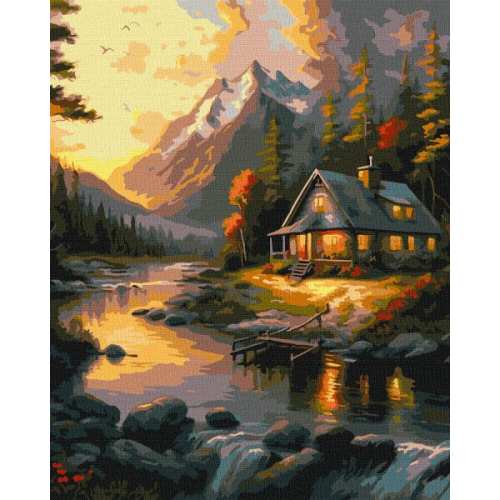 Картина за номерами - Золотий захід сонця ©art_selena_ua