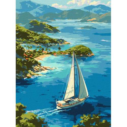 Картина за номерами - Нескінченна лагуна ©art_selena_ua