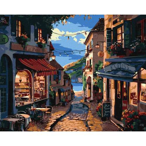 Картина за номерами - Французька вуличка ©art_selena_ua