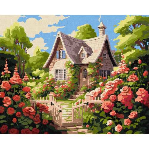 Картина за номерами - Затишний будиночок ©art_selena_ua