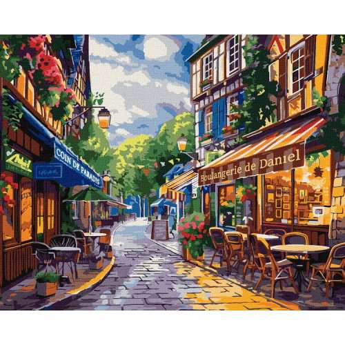 Картина за номерами - Вуличка у Франції ©art_selena_ua