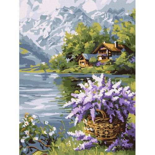 Картина за номерами - Бузковий кошик ©art_selena_ua