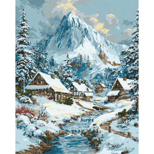Картина за номерами - Новорічний краєвид ©art_selena_ua