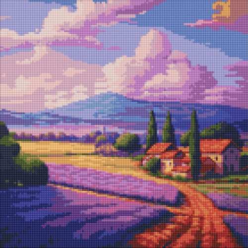 Алмазна мозаїка - Лавандове поле ©art_selena_ua