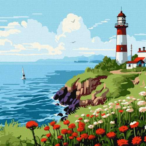 Картина за номерами - Маяк на горизонті ©art_selena_ua