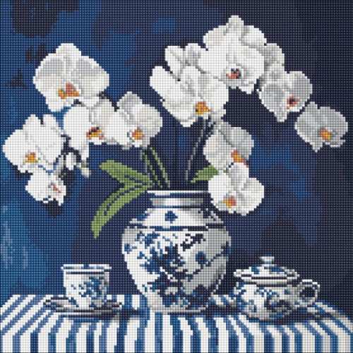 Алмазна мозаїка - Орхідея в порцеляні ©art_selena_ua