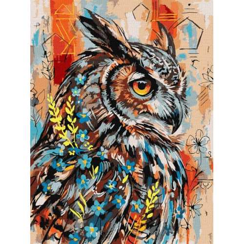 Картина за номерами - Експресивна сова ©art_selena_ua