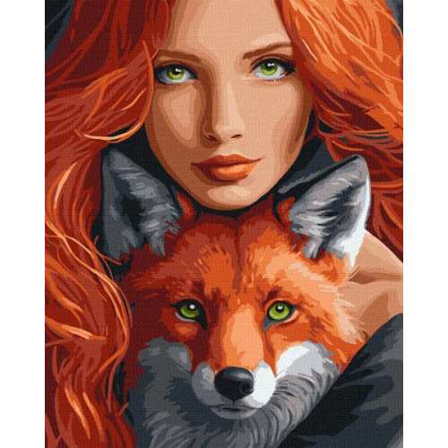 Картина за номерами - Вогняна лисиця ©art_selena_ua