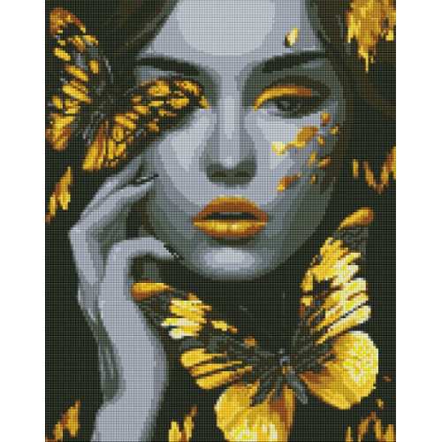 Алмазна мозаїка - Дівчина із золотими метеликами ©art_selena_ua