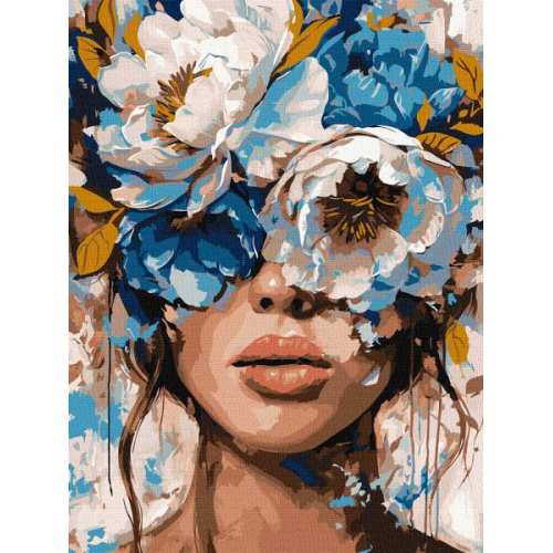 Картина за номерами - Пелюстки погляду з фарбами металік ©art_selena_ua
