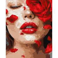 Картина за номерами - Пелюстки троянди ©art.solomiia