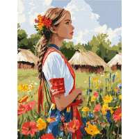 Картина за номерами - Гарна українка ©art_selena_ua