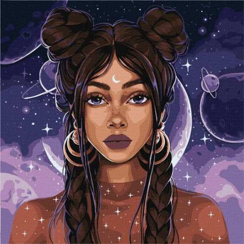 Картина за номерами - Космічна дівчина ©lien_illustration