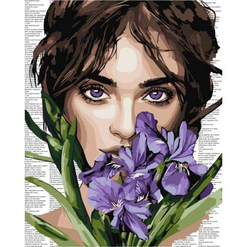 Картина за номерами - Барвиста поезія: Фіолетові іриси ©art_selena_ua