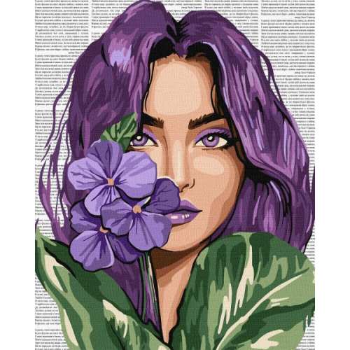 Картина за номерами - Барвиста поезія: Фіалки ©art_selena_ua