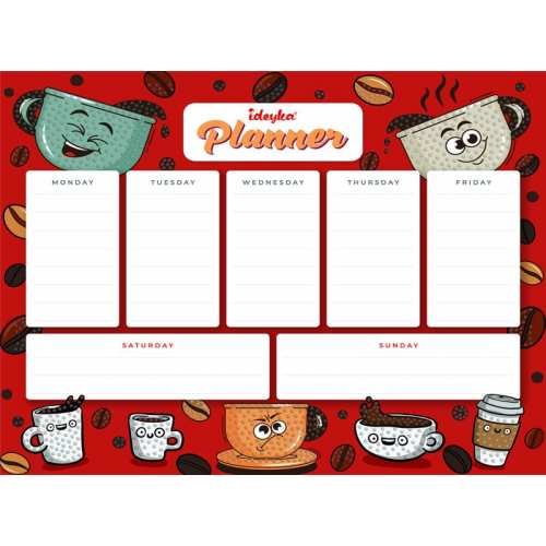 Магнітний планер з алмазною мозаїкою - Кава ©art_selena_ua