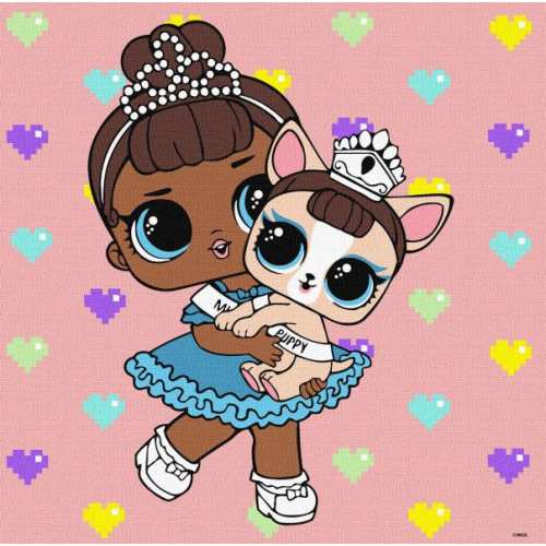 Картина за номерами - L.O.L. Surprise! TroopSurprise Miss Baby With Miss Puppy