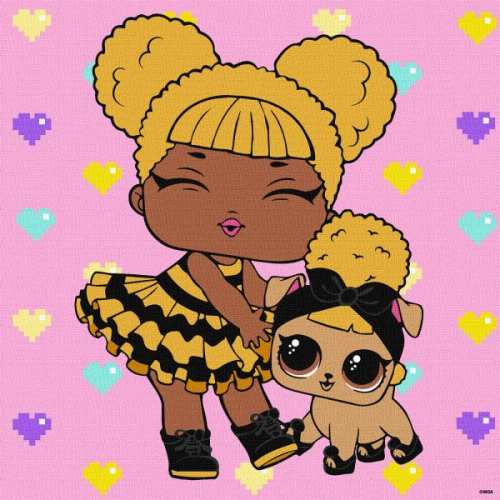 Картина за номерами - L.O.L. Surprise! TroopSurprise Queen Bee With Queen Pup