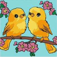 Картина за номерами - Веселкові пташки ©art_selena_ua