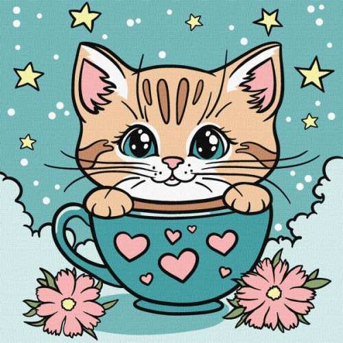 Картина за номерами - Чудовий котик ©art_selena_ua