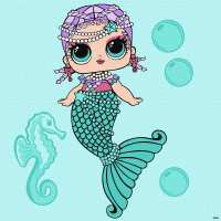 Картина за номерами - L.O.L. Surprise! Mermaids Merbaby