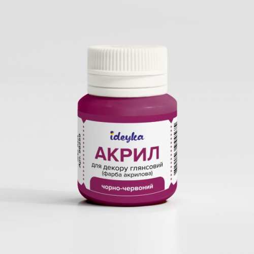 Акрил для декору - Чорно-червоний
