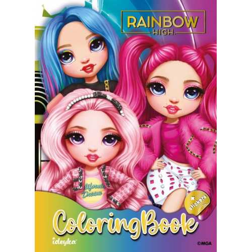 Книжка-розмальовка зі стікерами - The creative Rainbow