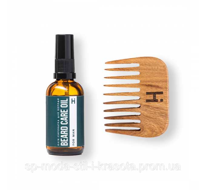 Чоловічий набір для догляду за бородою Hillary Beard Сare for Man
