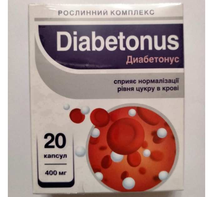 Diabetonus (Діабетонус, Диабетонус) нормалізація рівня цукру в крові (EU), 20 капс