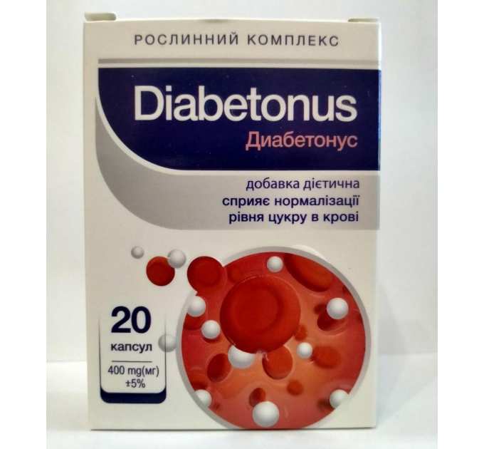 Diabetonus (Діабетонус, Диабетонус) контроль рівня цукру в крові, 20 капс