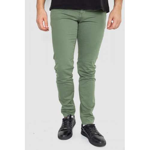 Джинсы мужские однотонные, цвет хаки, 247R6301 Джинсы мужские однотонные, цвет хаки, 247R6301