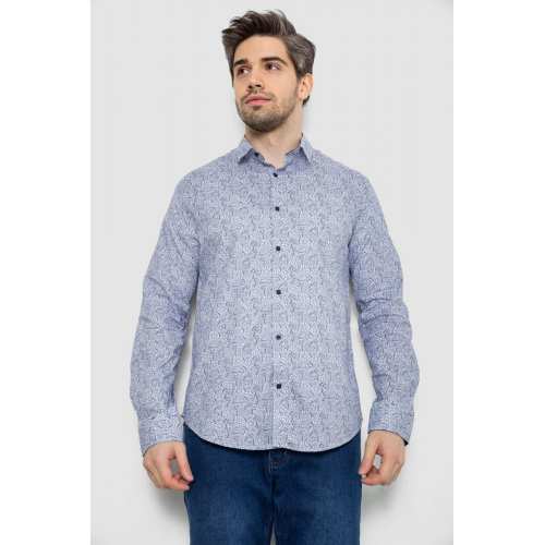 Рубашка мужская с принтом, цвет серый, 186R2020