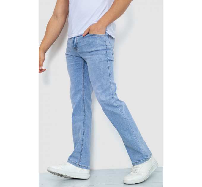 Джинсы мужские однотонные, цвет голубой, 244R6078