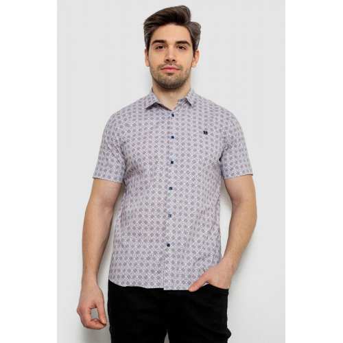 Рубашка мужская с коротким  рукавом, цвет бежевый, 214R6917-15