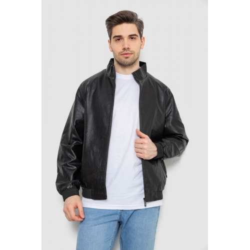 Куртка мужская экокожа, цвет черный, 244R717 Куртка мужская экокожа, цвет черный, 244R717
