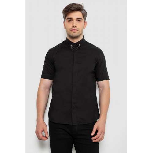 Рубашка мужская однотонная, цвет черный, 214R6917