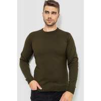Свитер мужской однотонный, цвет хаки, 161R1770-1