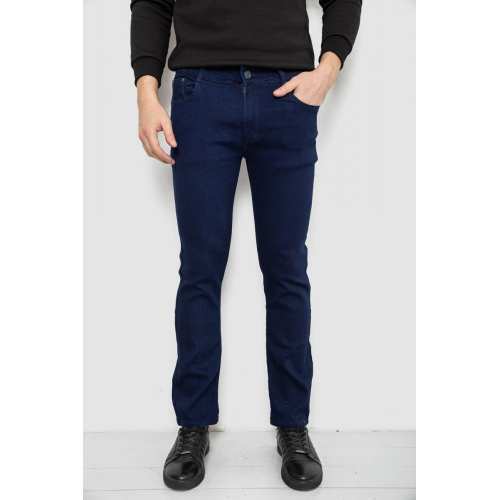 Джинсы мужские однотонные Straight, цвет синий, 244R1050-1 Джинсы мужские однотонные Straight, цвет синий, 244R1050-1