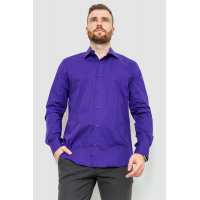 Рубашка мужская однотонная, цвет фиолетовый, 214R7081