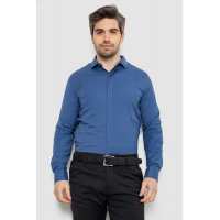 Рубашка мужская однотонная, цвет джинс, 186R2100